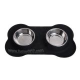 Dog Bowls Stainless Steel Dog Bowl with No Spill Non-Skid Silicone Mat Feeder Bowls Pet Bowl for Dogs Cats and Pets  