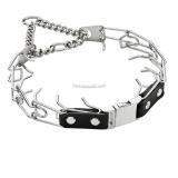 316L Stainless Steel Metal Dog Prong Collar Adjustable Dog Training Collar with Quick Release Buckle for Small Medium Large Dogs 