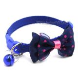 New 1.0cm Width Cat Collar With Bow And Bell Breakaway Cat Collar bell bow tie pet dog cat collars 